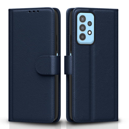 Pikkme Samsung Galaxy A32 Vintage Flip Cover (Blue)