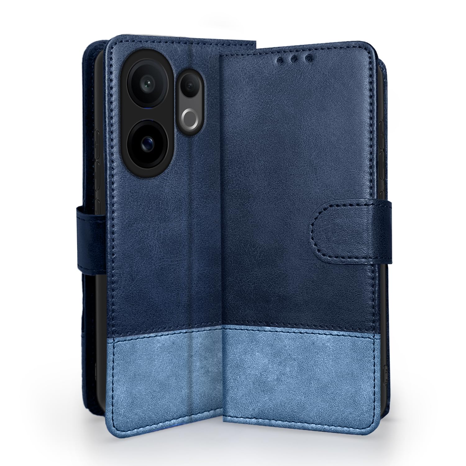Navy & light blue Magnetic flip cover for Vivo X200 FE 5G – Pikkme
