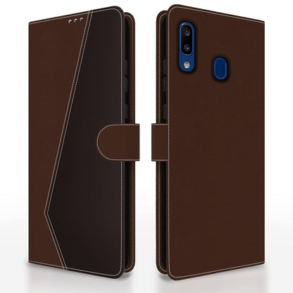 Samsung A30/A20/M10s Magnetic flip case in brown & coffee by Pikkme