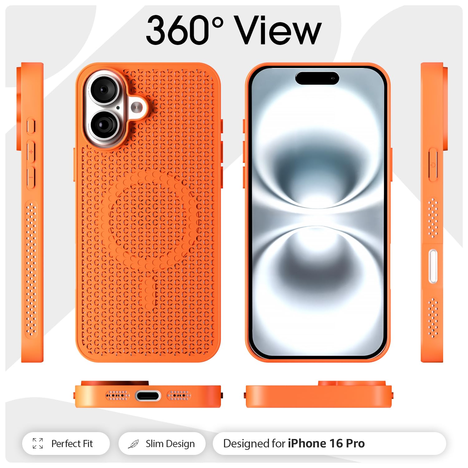 iPhone 16 MagSafe back cover in orange by Pikkme – photo 3