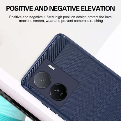 Pikkme iQOO Z7 5G / iQOO Z7s 5G Hybrid Carbon Fiber Back Cover | Blue