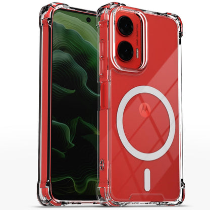 Moto G35 5G MagSafe mobile cover in transparent mag-safe by Pikkme