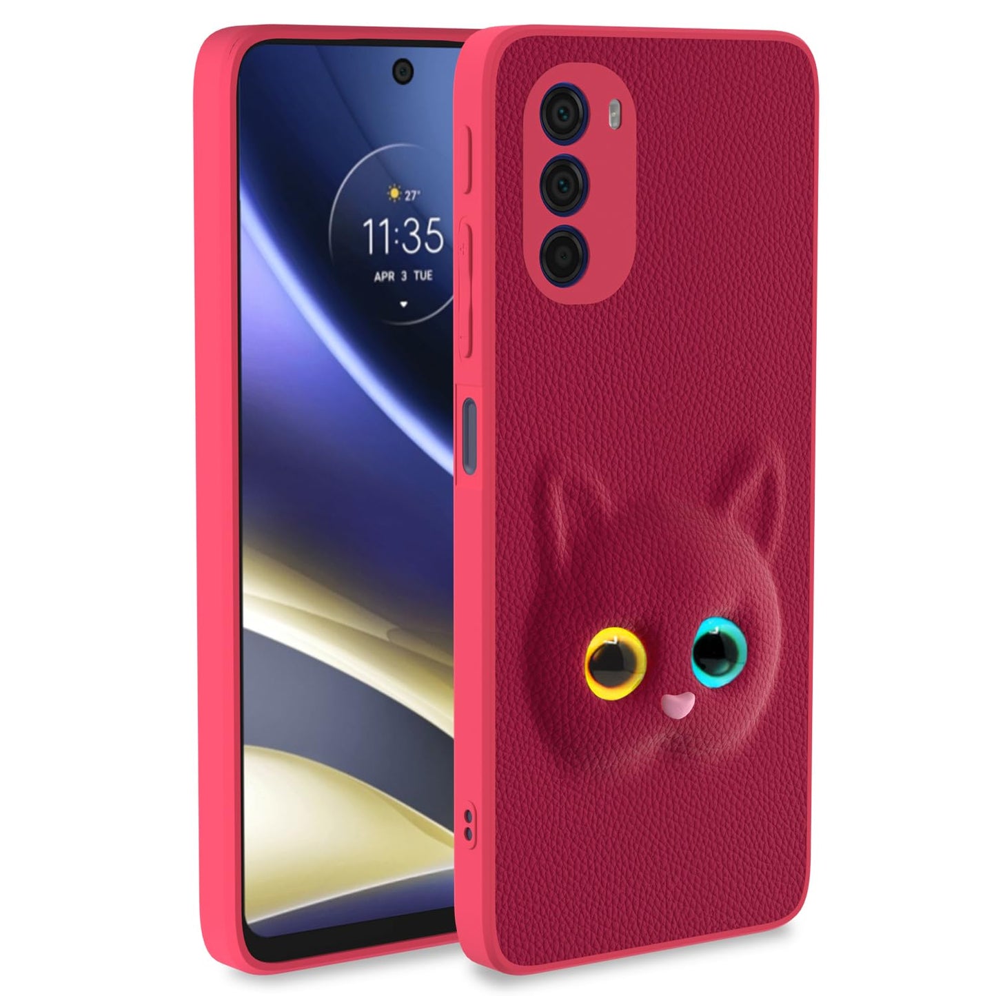 Pikkme Moto G84 5G Kitty Back Cover (Pink)