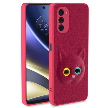 Pikkme Moto G84 5G Kitty Back Cover (Pink)