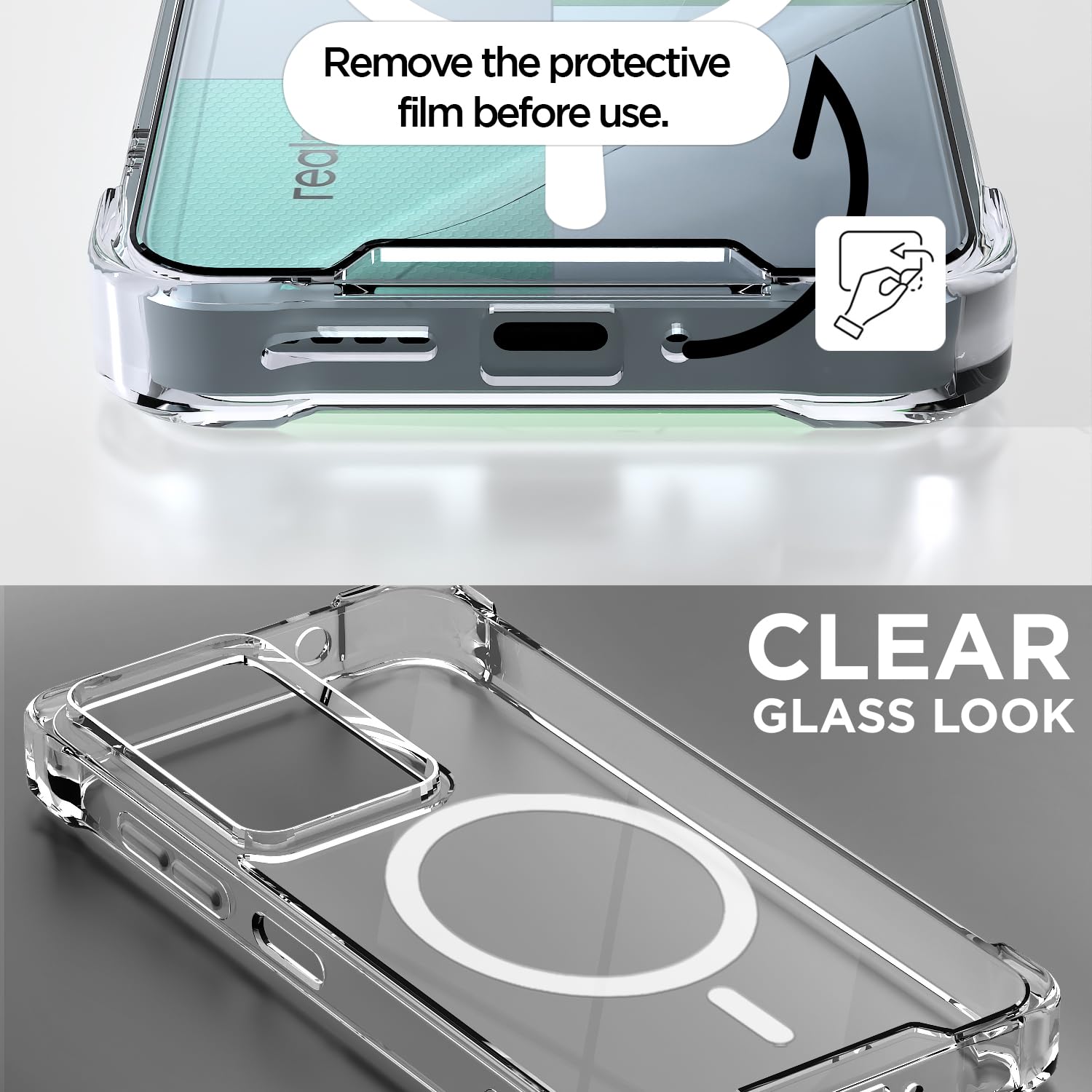 Pikkme transparent mag-safe mobile cover for Realme P4 Lite 5G – photo 3
