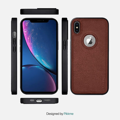 Brown Leather back cover for iPhone X/XS – Pikkme – photo 3