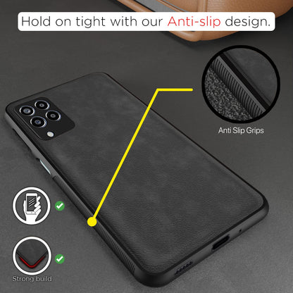 Pikkme grey Leather mobile cover for Samsung M33 5G – photo 2