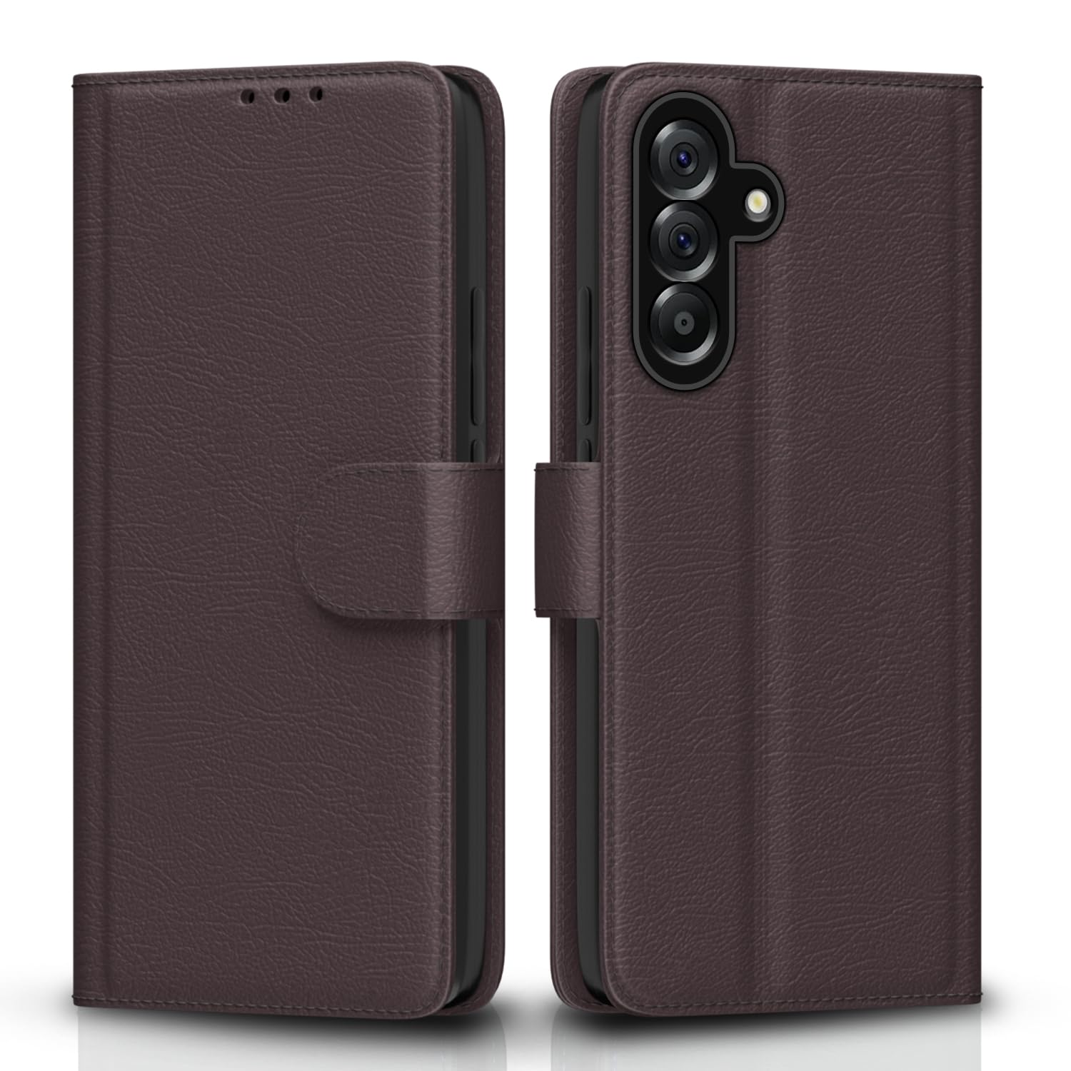 Samsung A56 5G wallet flip cover in coffee by Pikkme