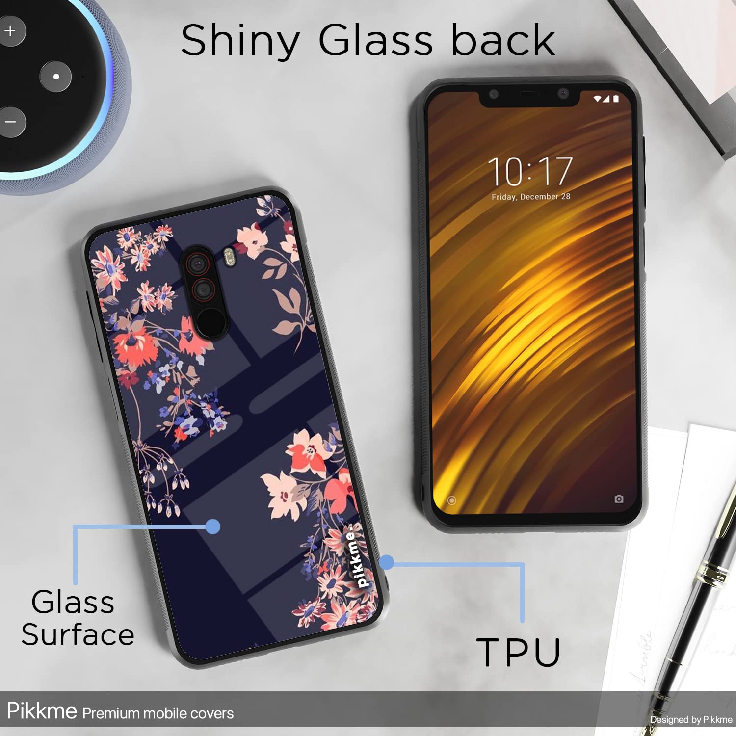 Pikkme Poco F1 Flower mobile back cover – photo 3