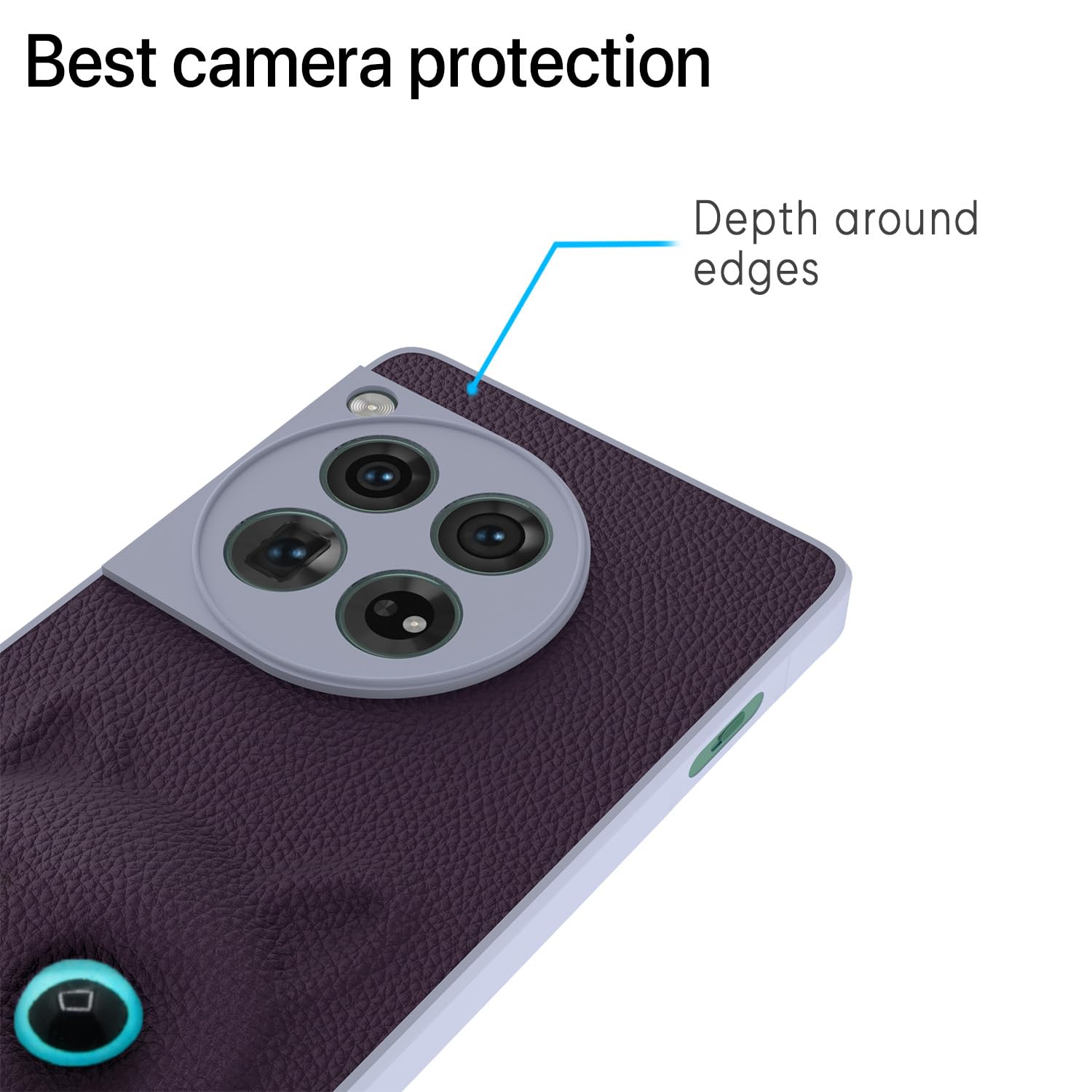 Pikkme OnePlus 12 5G Kitty Back Cover (Purple)