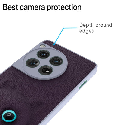 Pikkme OnePlus 12 5G Kitty Back Cover (Purple)