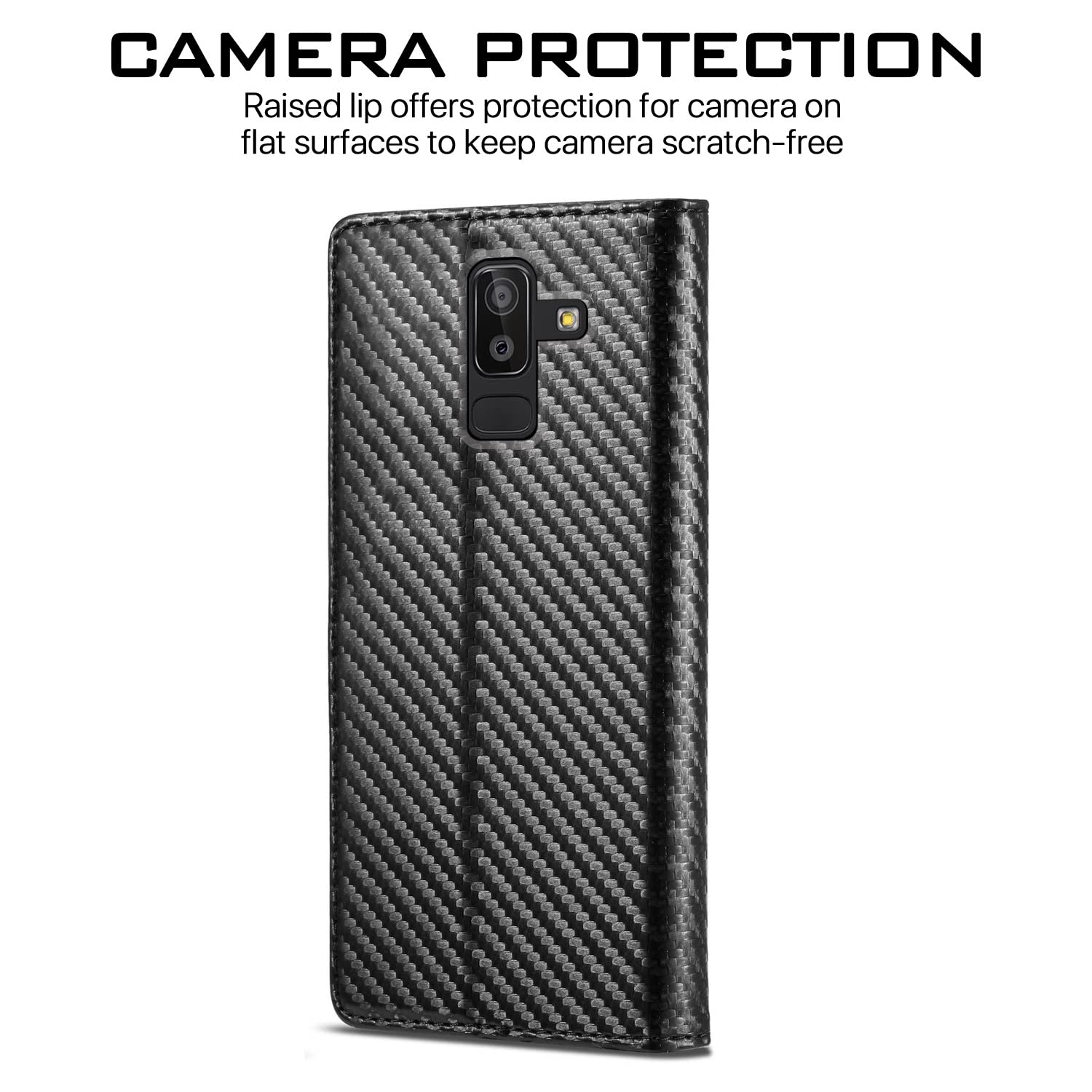 Black Wallet mobile flip cover for Samsung J8 – Pikkme – photo 4