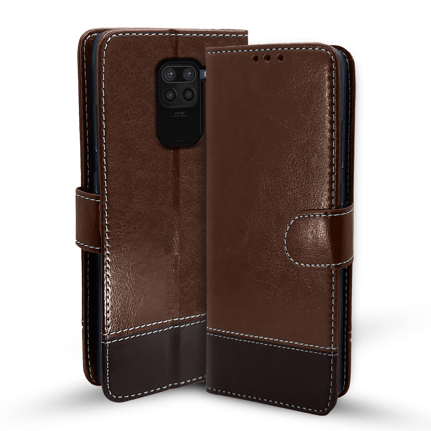 Brown & coffee Magnetic mobile flip cover for Redmi Note 9 – Pikkme