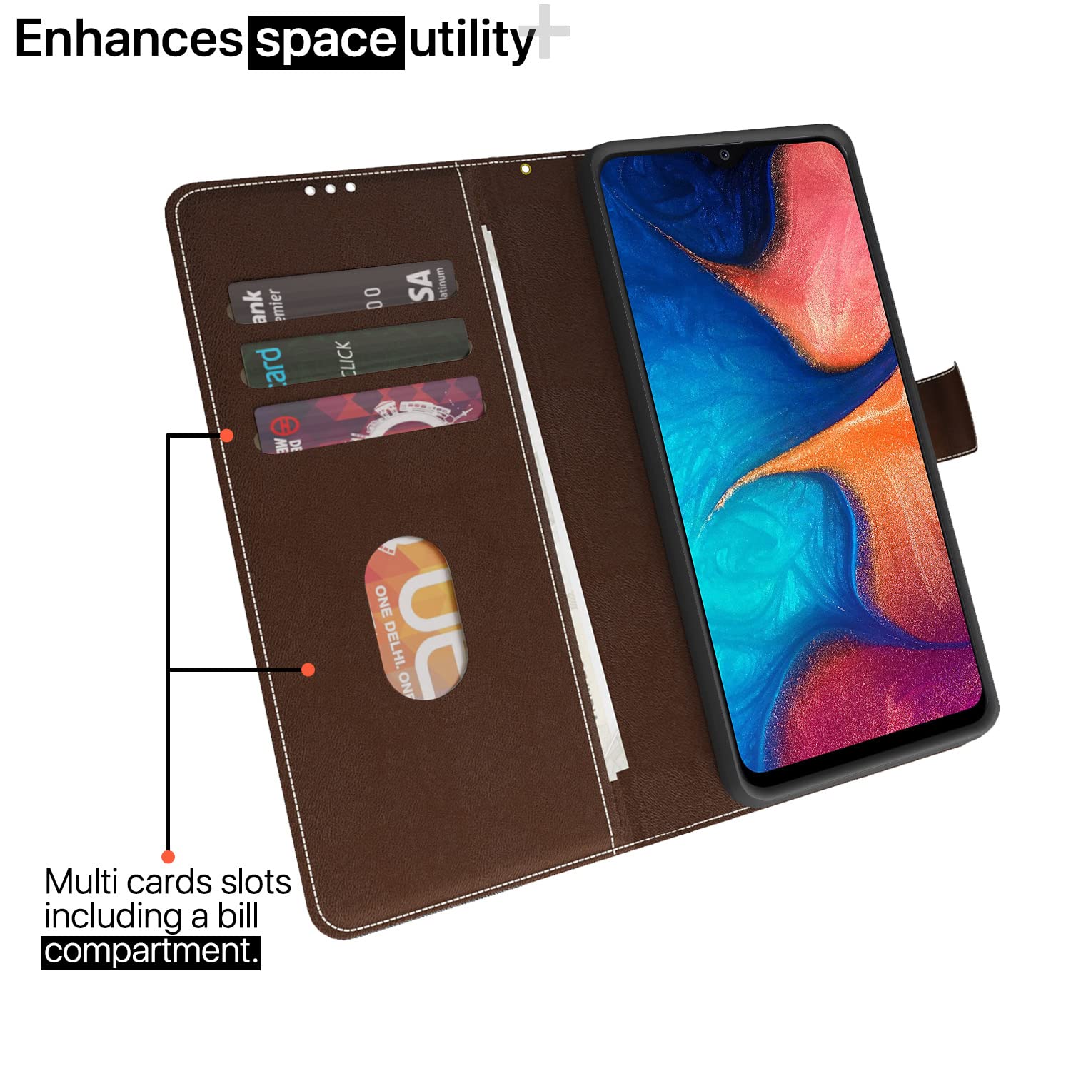 Pikkme Samsung A30/A20/M10s brown & coffee flip cover – photo 2