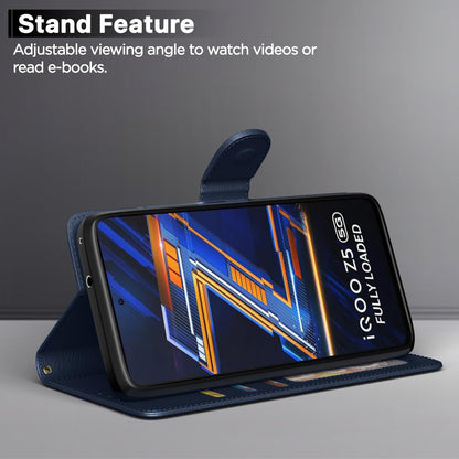 iQOO Z5 5G Wallet wallet flip cover in blue by Pikkme – photo 3