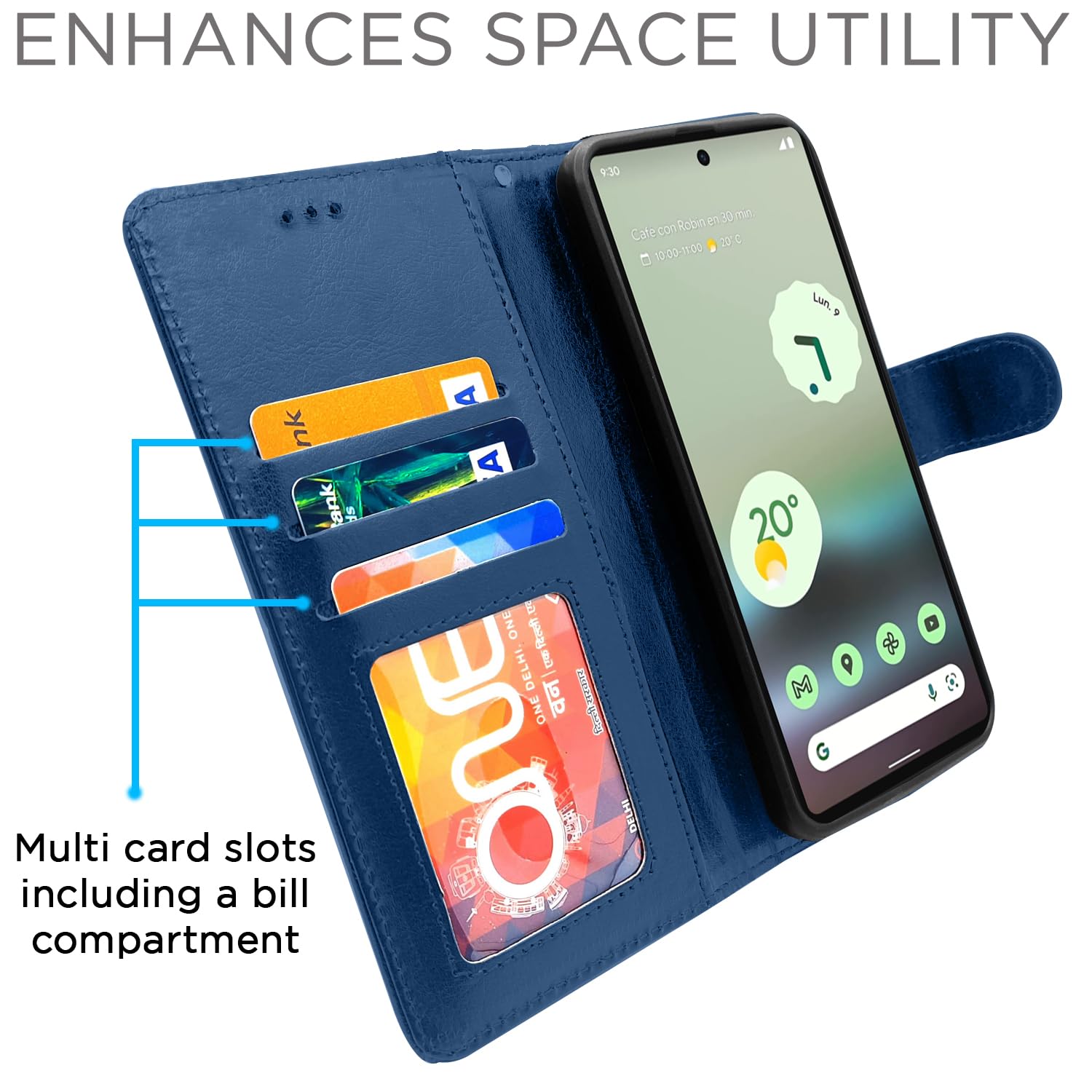 Pikkme blue Wallet wallet flip cover for Google Pixel 6a – photo 5