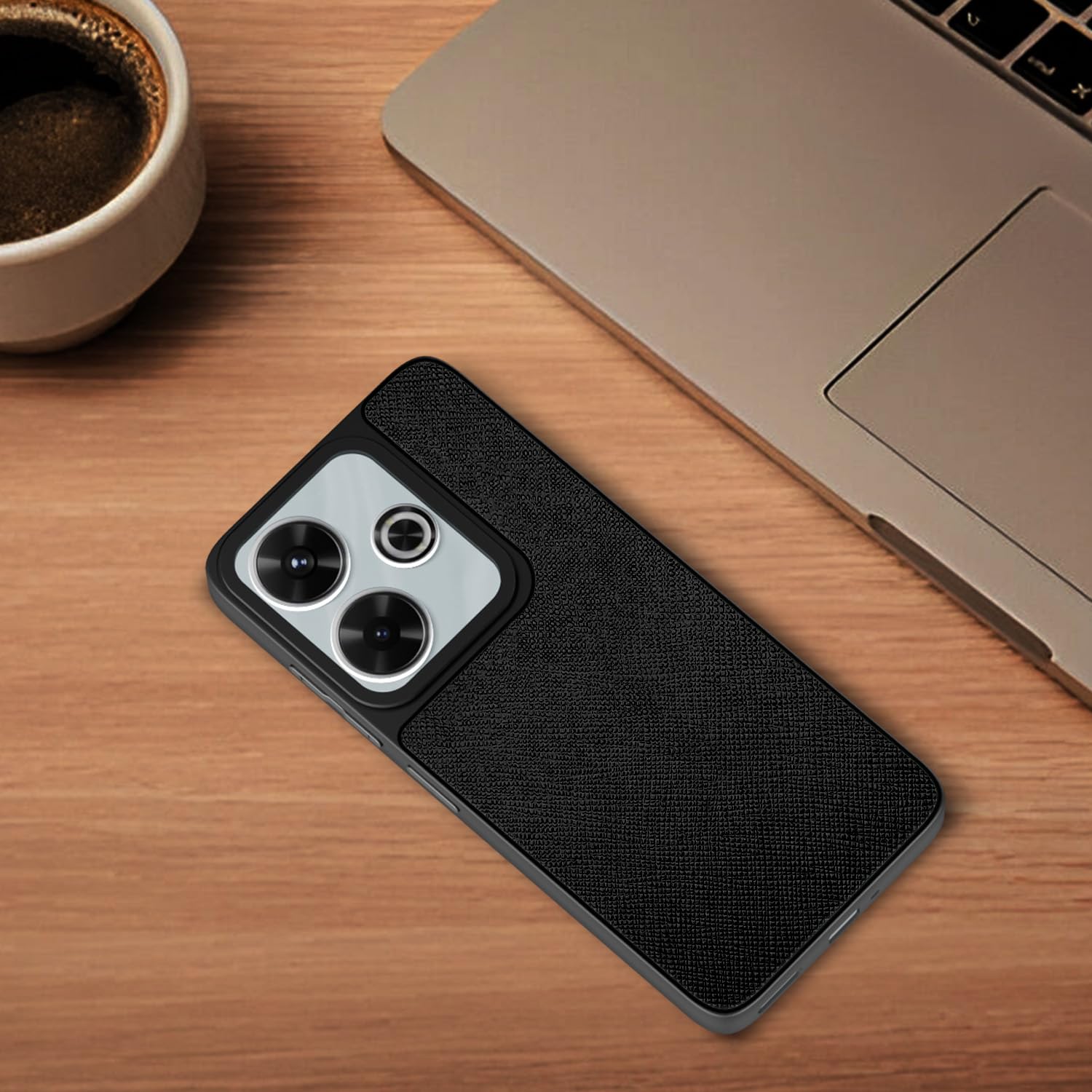Pikkme Redmi 13 5G / Poco M6 Plus 5G Indian Leather Back Cover (Black)