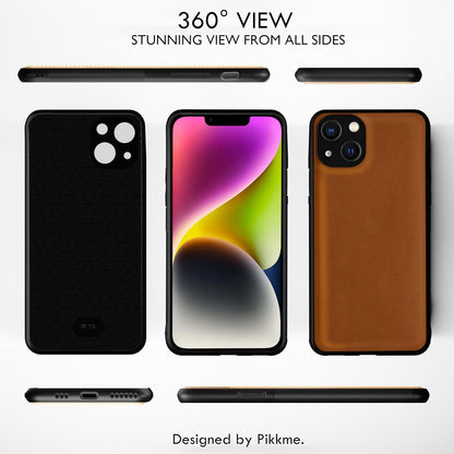Pikkme iPhone 14 Leather camel phone cover – photo 2