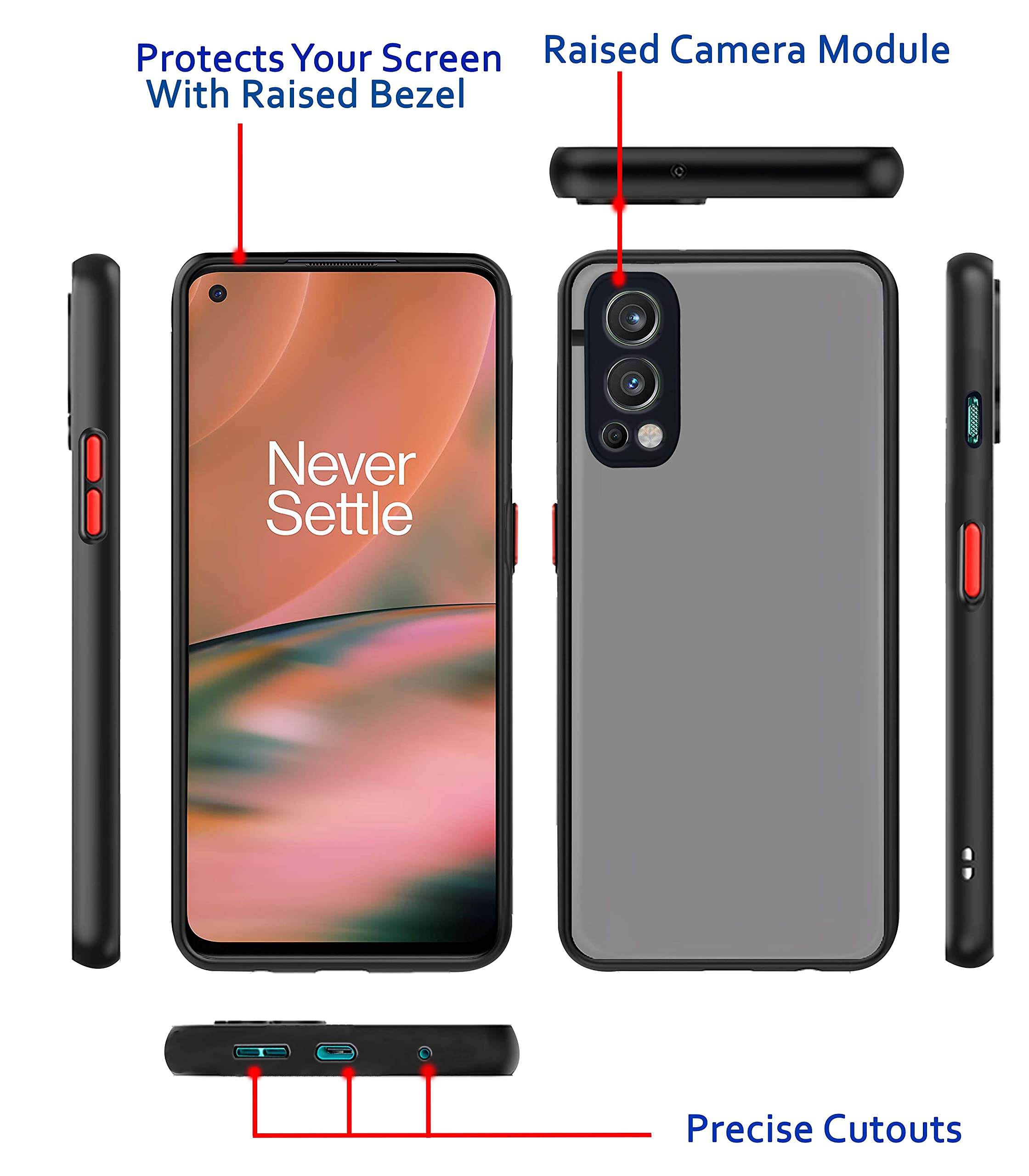 Pikkme black Hybrid mobile cover for OnePlus Nord 2/Nord 2 5G – photo 3