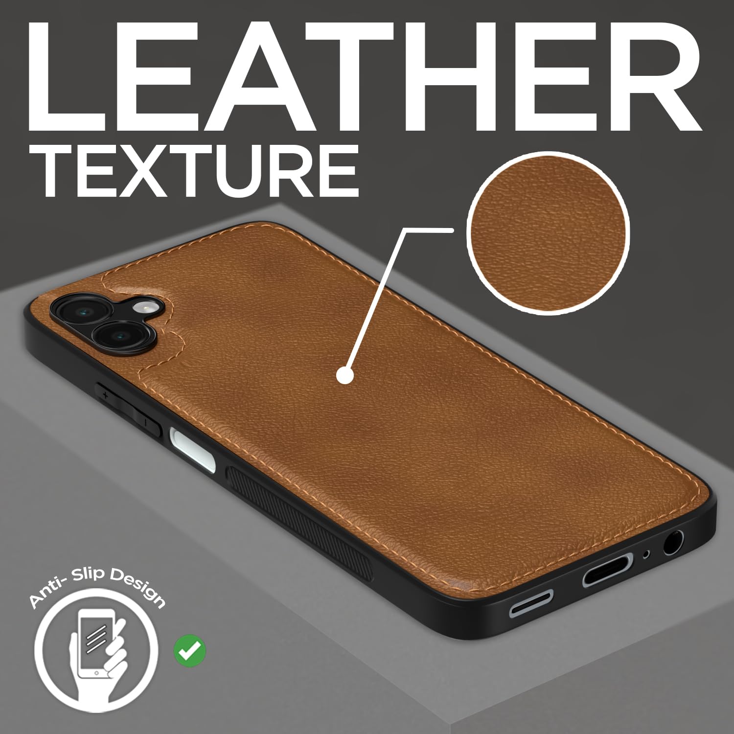 Pikkme brown Leather back cover for Samsung A06 – photo 7