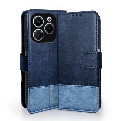 Navy & light blue Magnetic mobile flip cover for Infinix Note 40X 5G – Pikkme