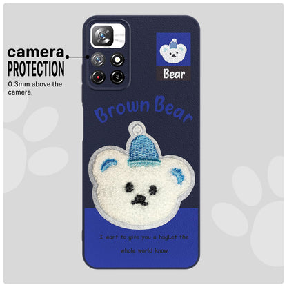 Pikkme blue Plush Patch mobile cover for Redmi Note 11T/Poco M4 Pro 5G – photo 6