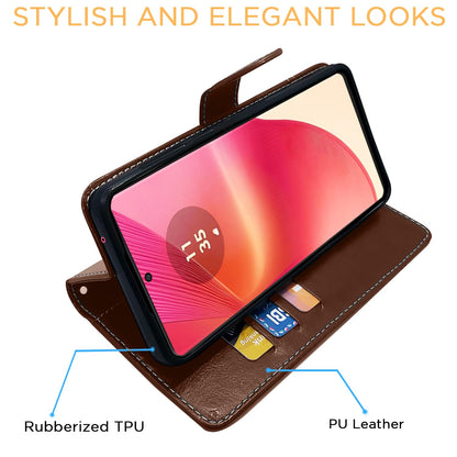 Pikkme Moto Edge 50 Fusion/G96 5G brown & coffee flip cover – photo 5