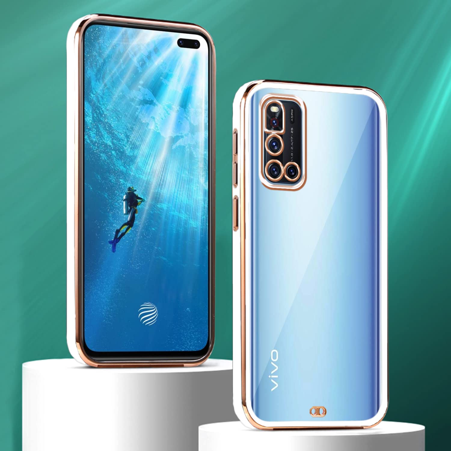 Pikkme white Chrome mobile cover for Vivo V19 – photo 3
