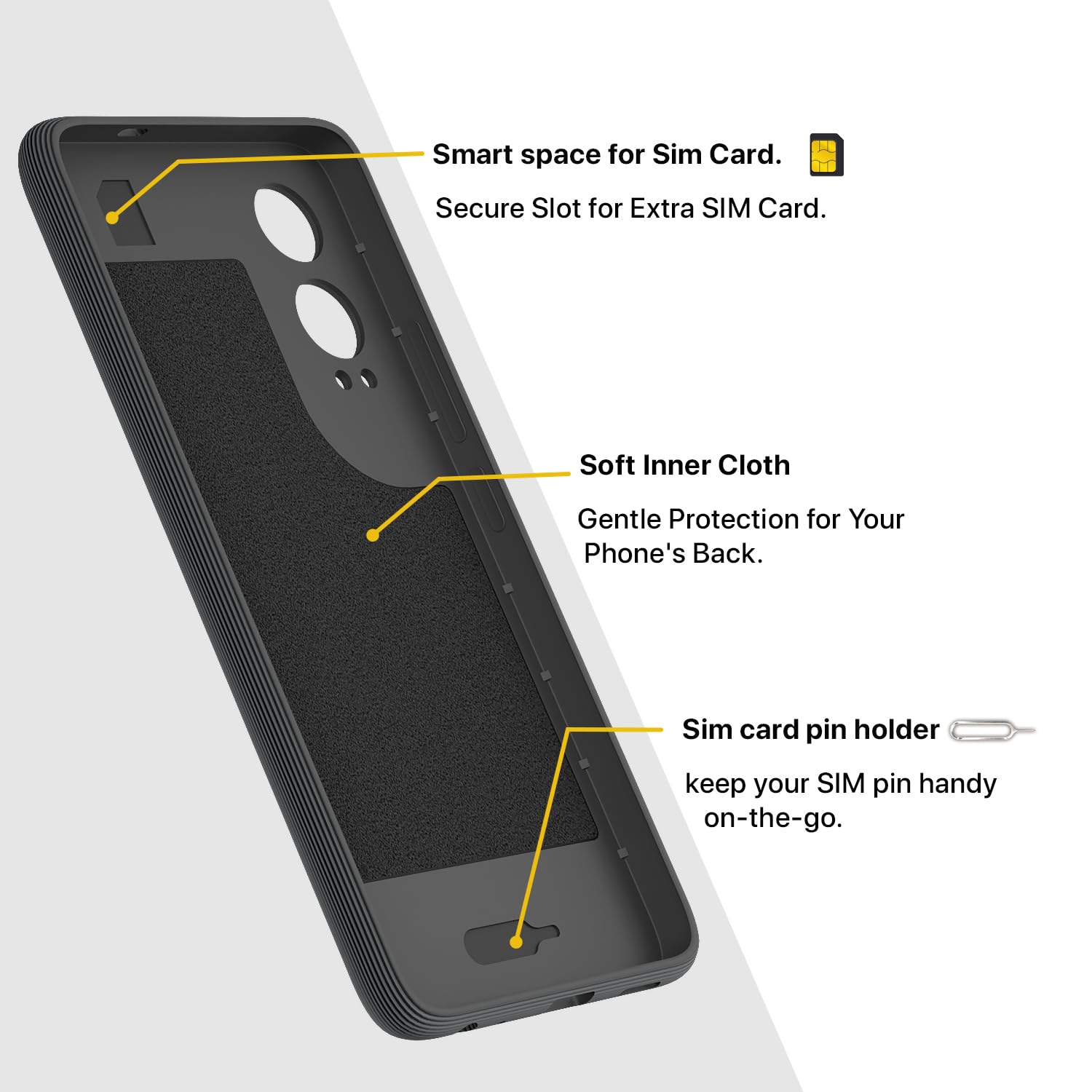Pikkme OnePlus Nord Ce 4 Lite 5G Shockproof Soft Flexible Gencase Back Cover (Grey)
