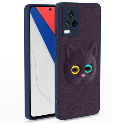 iQOO 7 Legend Kitty back cover in dark purple by Pikkme