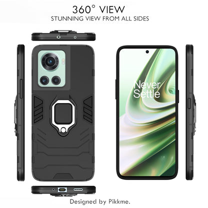 Pikkme OnePlus 10R | 5G / 10R | 5G Prime Edition D5 Tough Armor Back Cover | Black