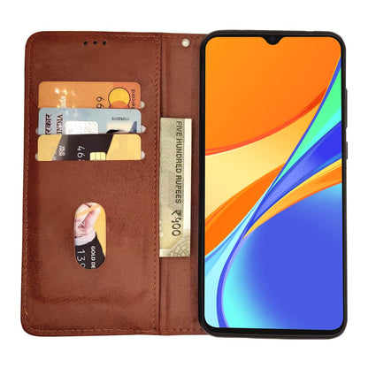 Pikkme Redmi 10A/10A Sport/9, Poco C31 Wallet brown flip cover – photo 2
