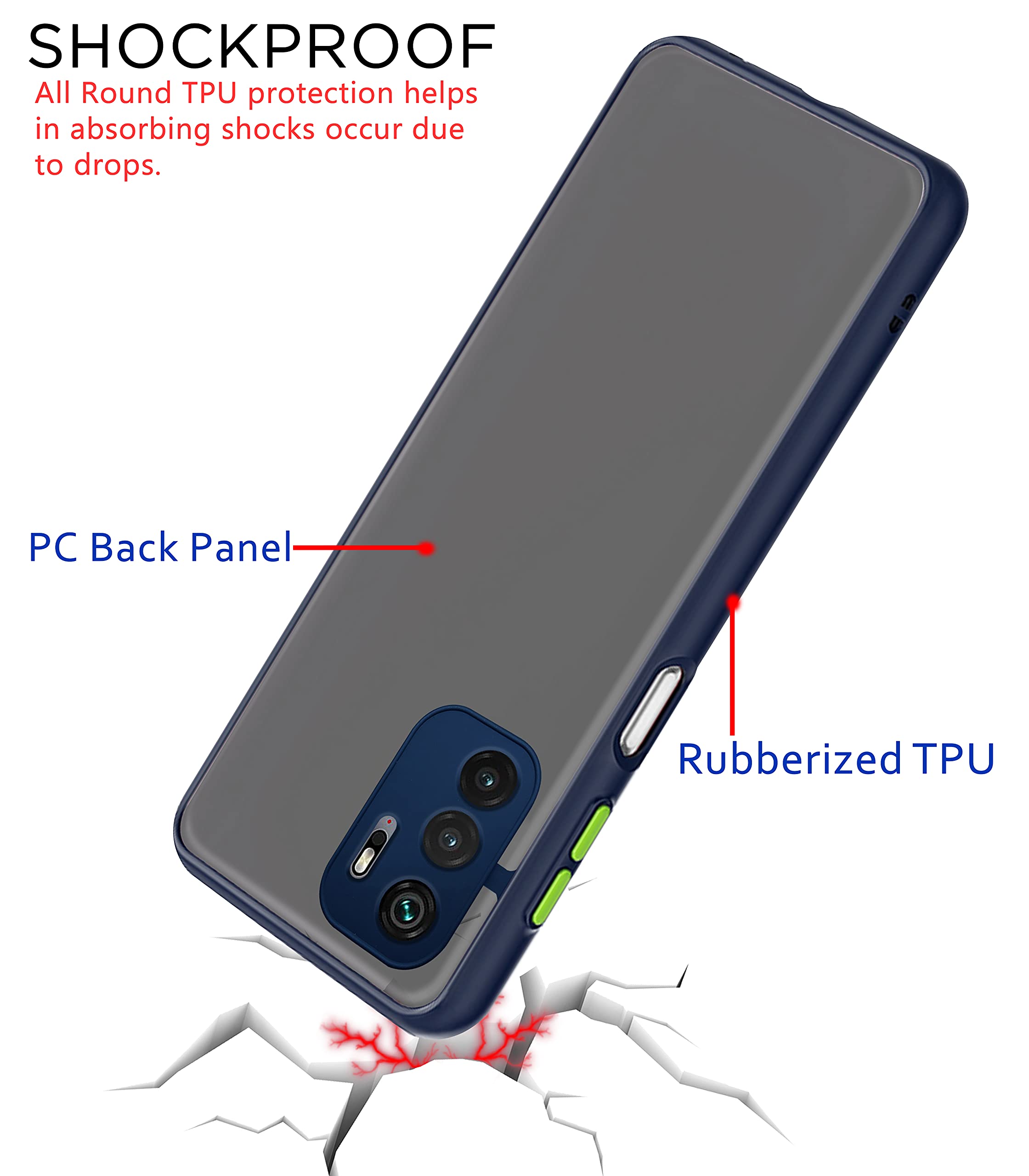 Pikkme Redmi Note 10T/Poco M3 Pro 5G blue back cover – photo 4