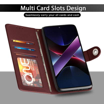 POCO X7 Pro 5G flip case in brown by Pikkme – photo 5