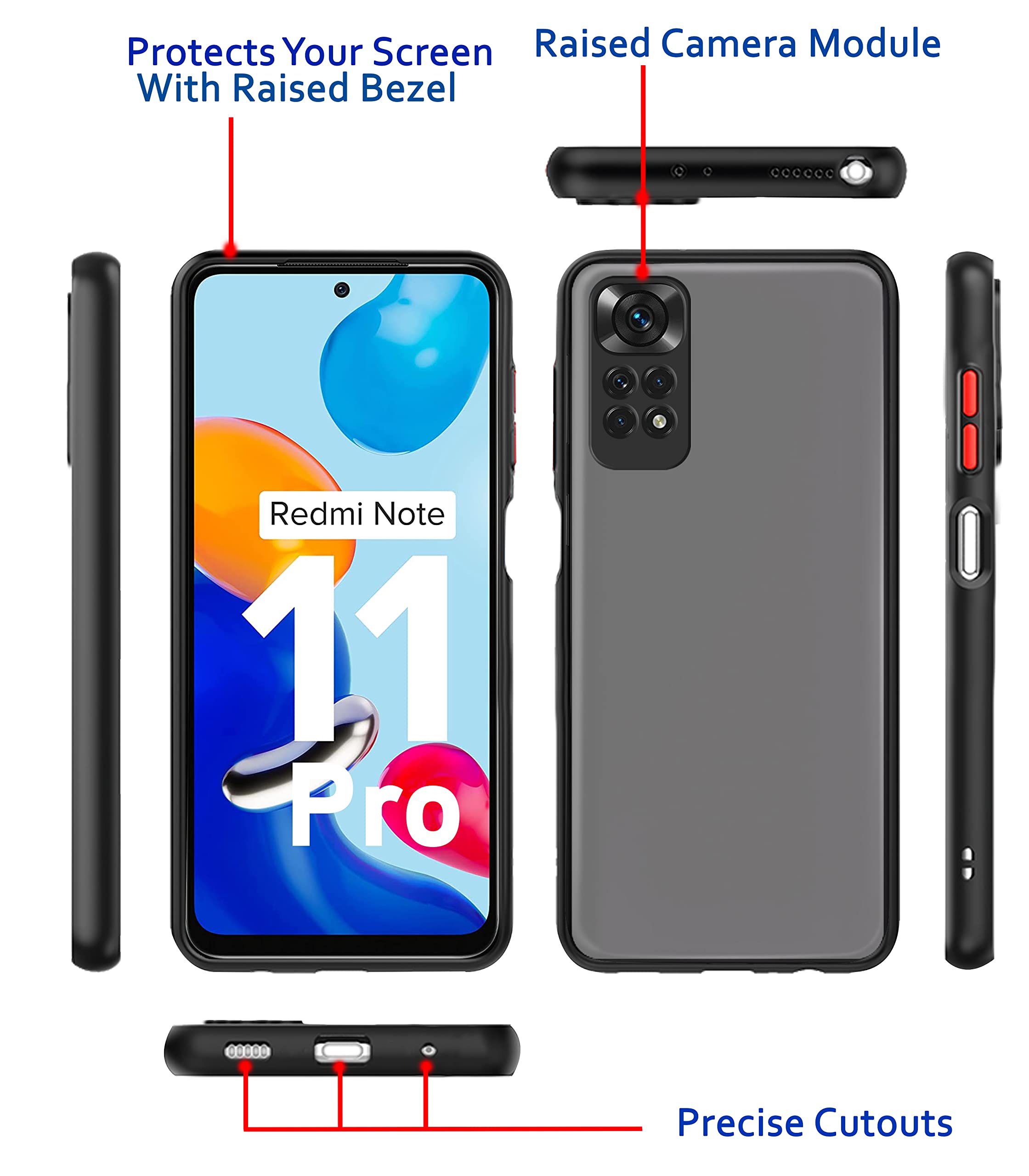 Black Hybrid phone cover for Redmi Note 11 Pro/Pro Plus 5G – Pikkme – photo 3