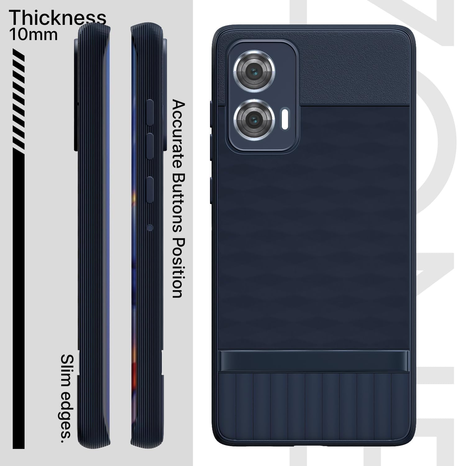 Moto Moto Edge 50 Fusion/G96 5G mobile back cover in blue by Pikkme – photo 3