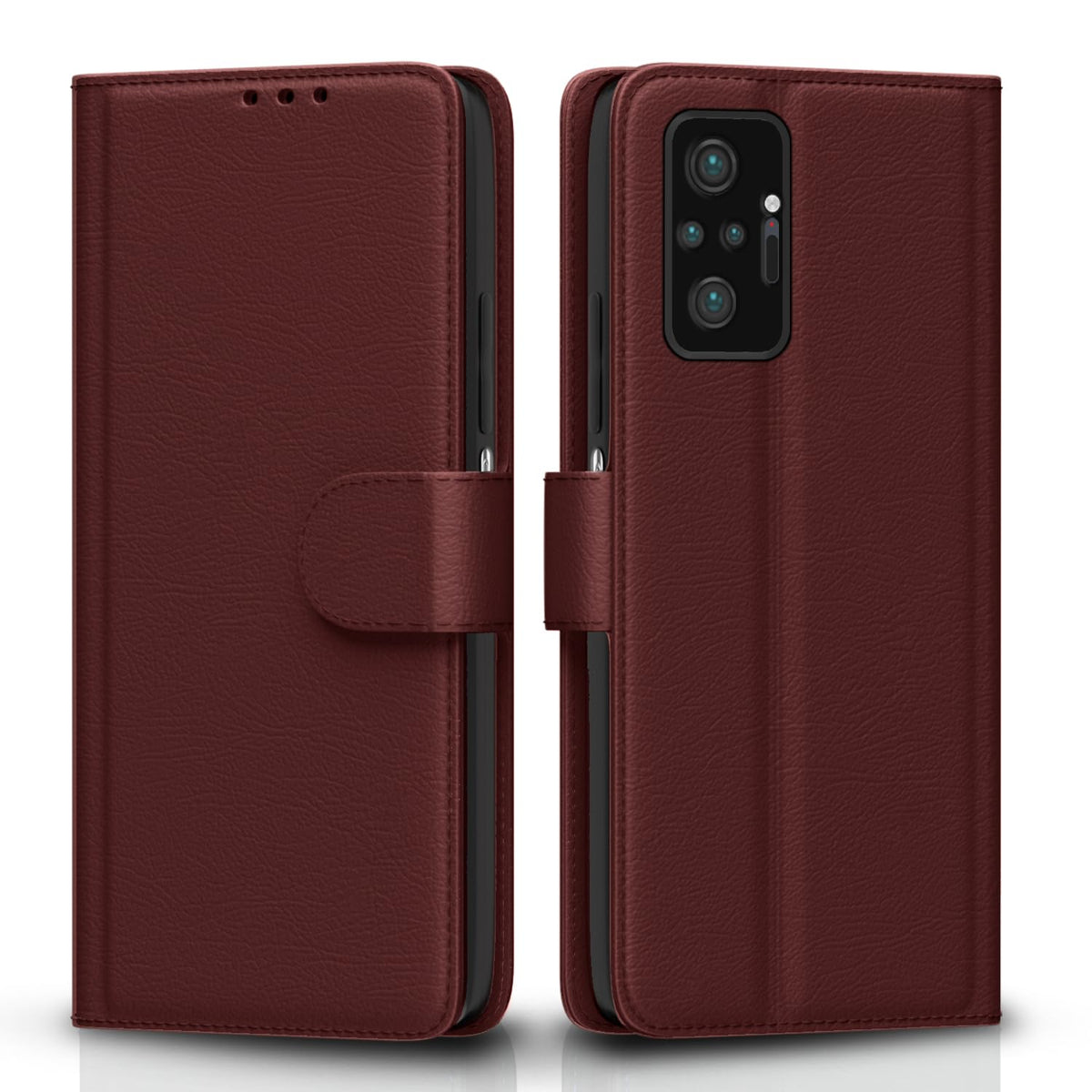 Pikkme Redmi Note 10 Pro Max brown flip cover