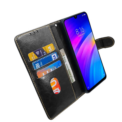 Black & brown Magnetic flip cover for Redmi 7/Y3 – Pikkme – photo 4