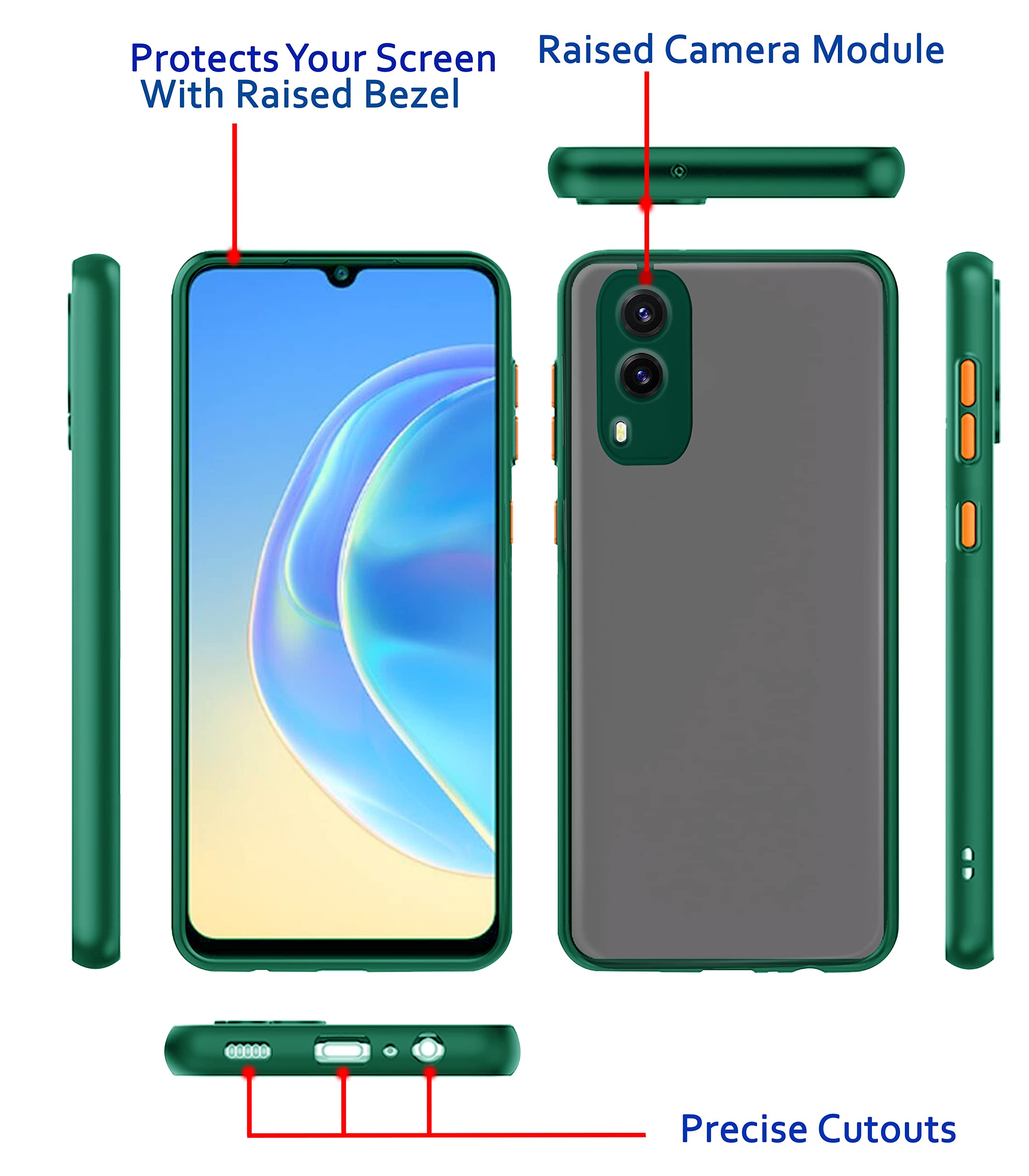 Green back cover for Vivo V21e 5G – Pikkme – photo 3