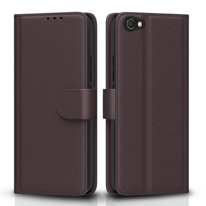 Vivo V5/V5S/Y66/Y67 wallet flip cover in coffee by Pikkme