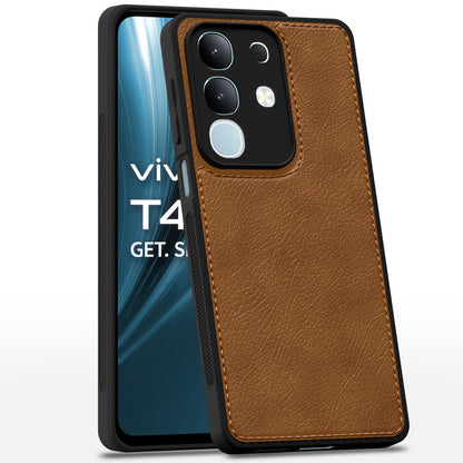 Pikkme Vivo T4x 5G / iQoo Z10x 5G Leather Back Case | Brown