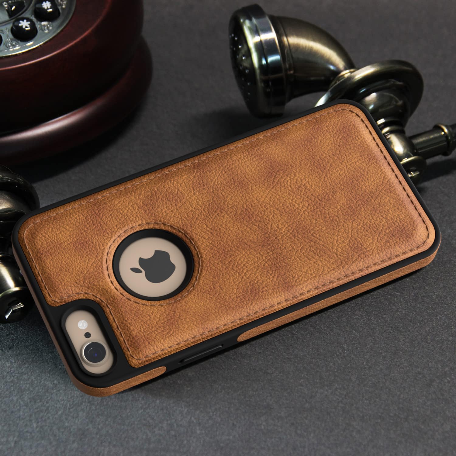 Pikkme iPhone 7/8 Flexible Pu Leather Back Cover | Brown