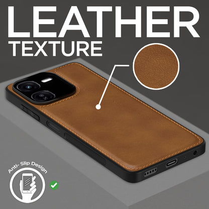 Pikkme iQOO Z9X 5G Leather Back Case | Brown