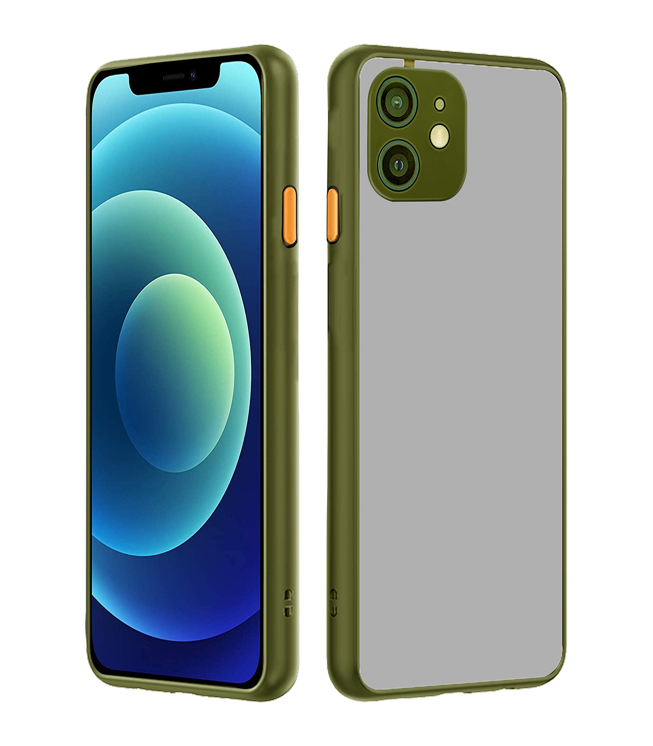 iPhone 12 mobile back cover in green by Pikkme