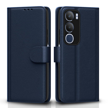 Vivo Y19s Wallet wallet flip cover in blue by Pikkme