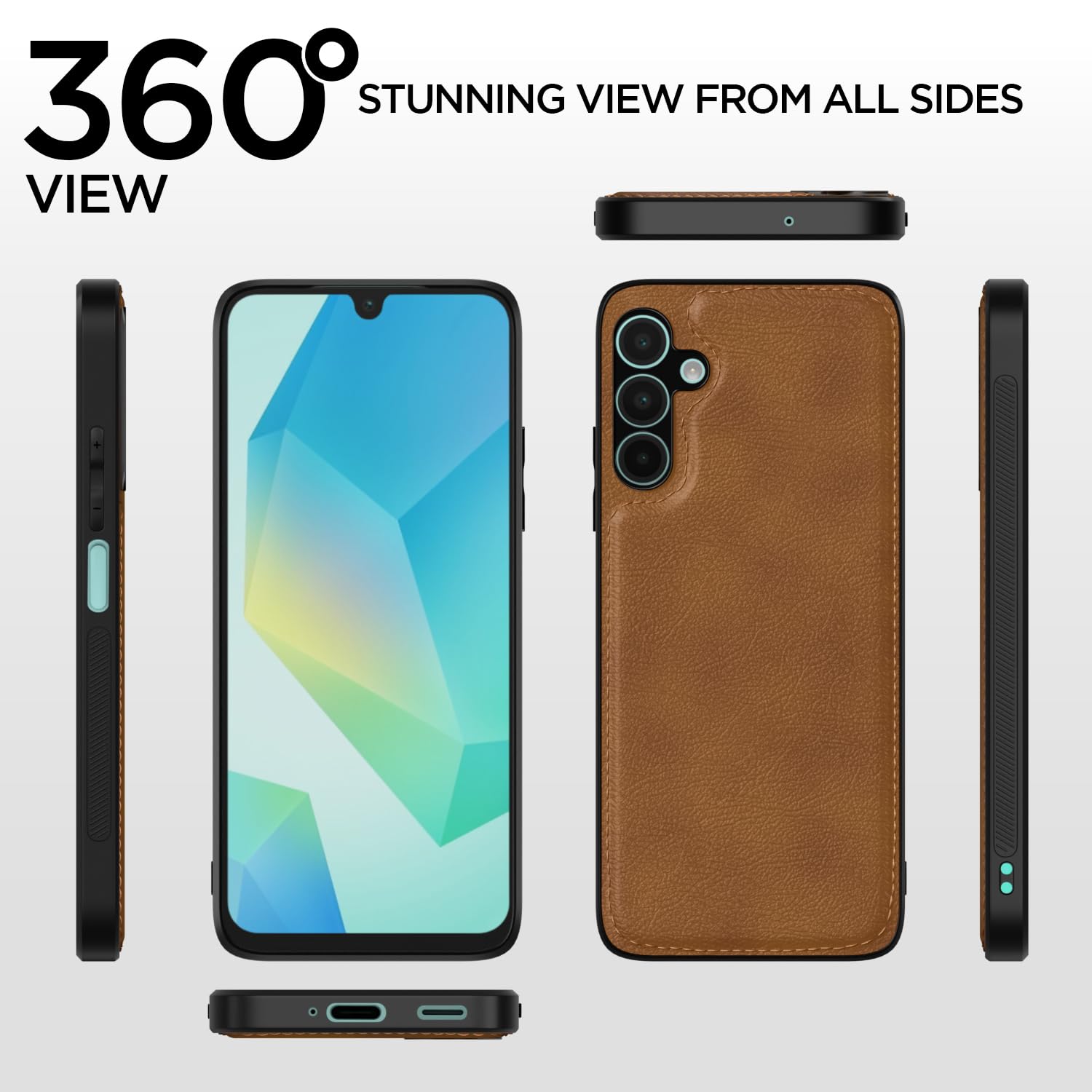 Pikkme Samsung Galaxy A16 5G Leatherback Back Case | Brown