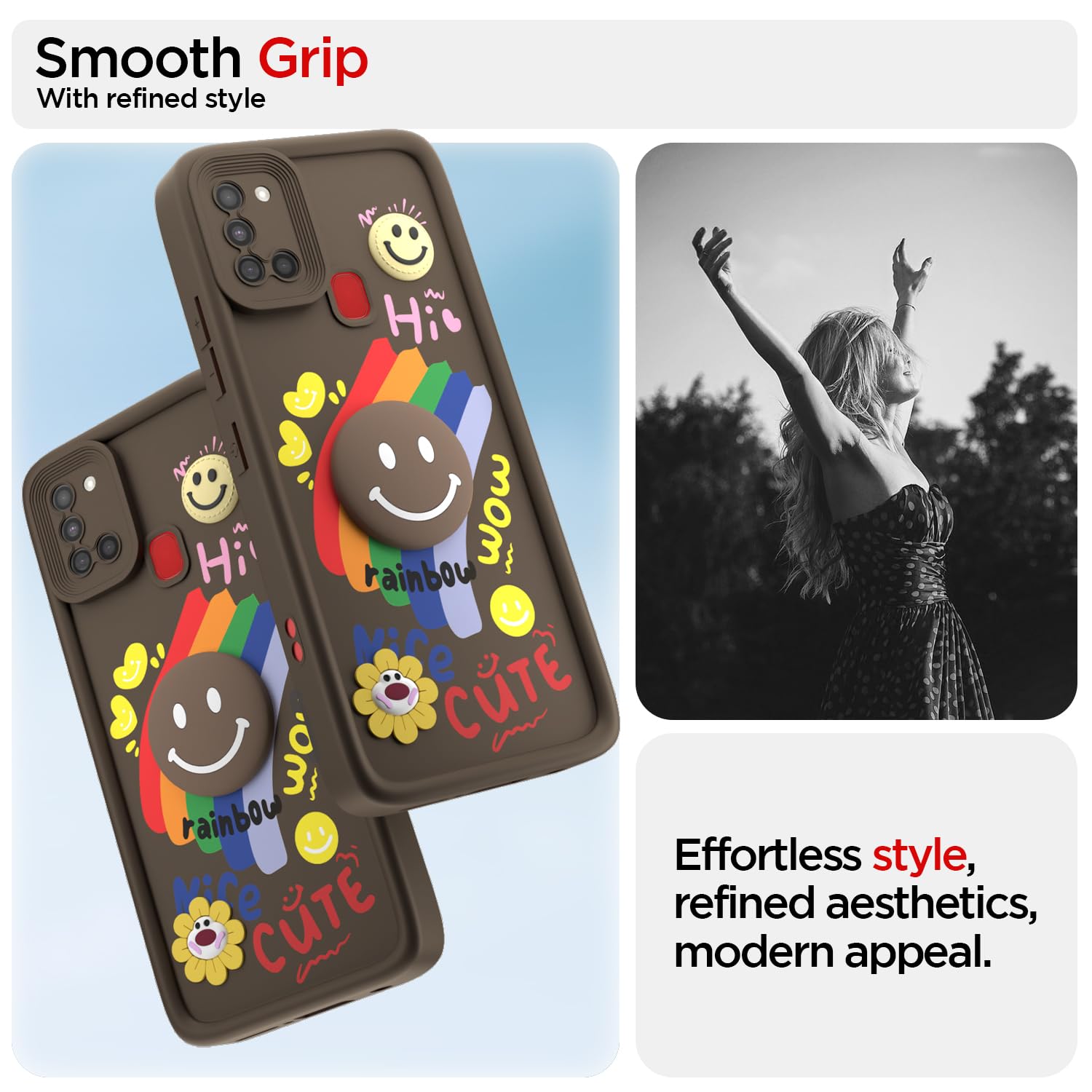 Pikkme brown mobile back cover for Samsung A21s – photo 2