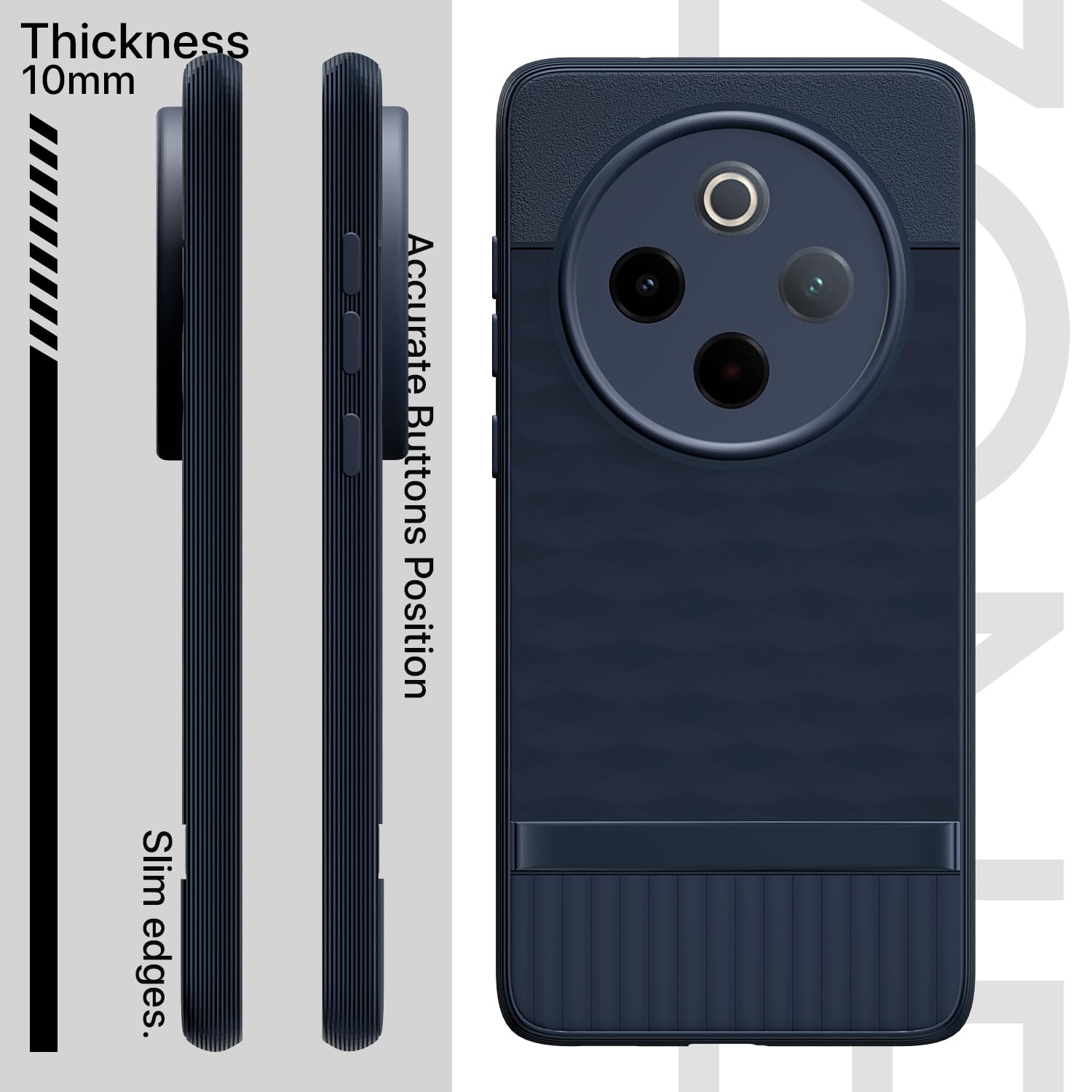 Pikkme Vivo T4 5G / iQoo Z10 5G Gencase Back Cover (Blue)