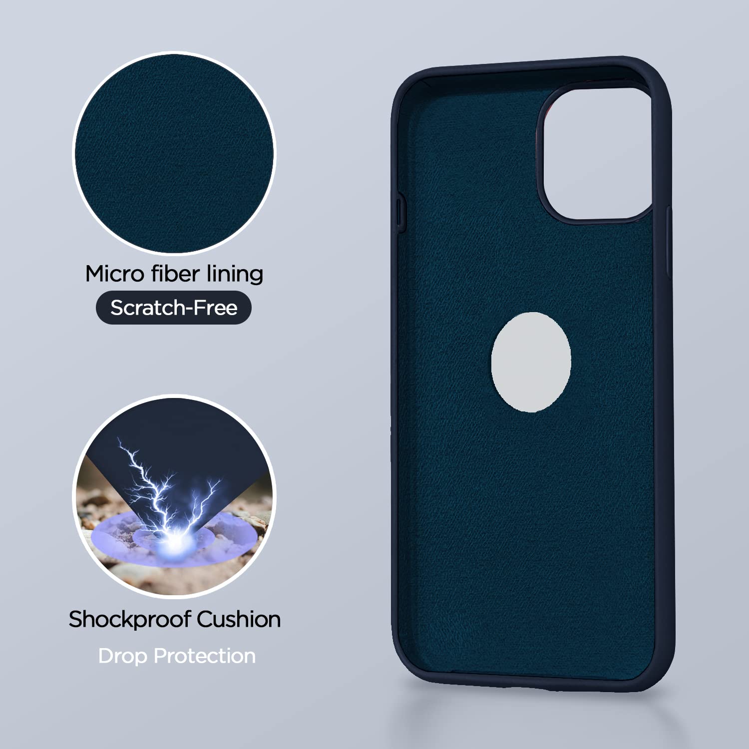 iPhone 11 Soft Silicone mobile back cover in dark blue by Pikkme – photo 3