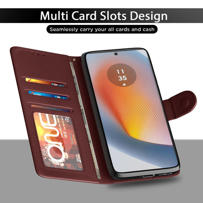 Moto Edge 50 Fusion/G96 5G flip cover in brown by Pikkme – photo 5